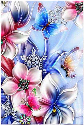 blommor och fjärilar