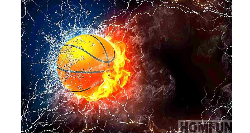 brinnande basketboll