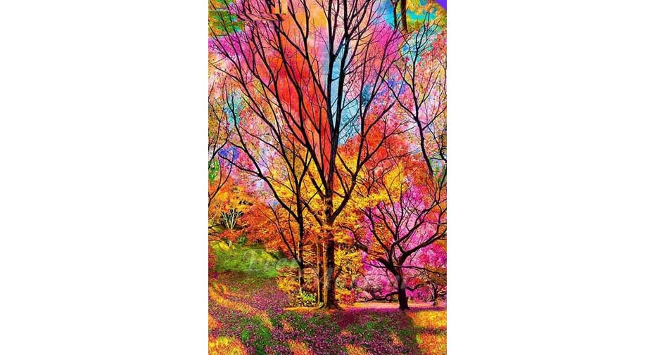 Färgglada träd